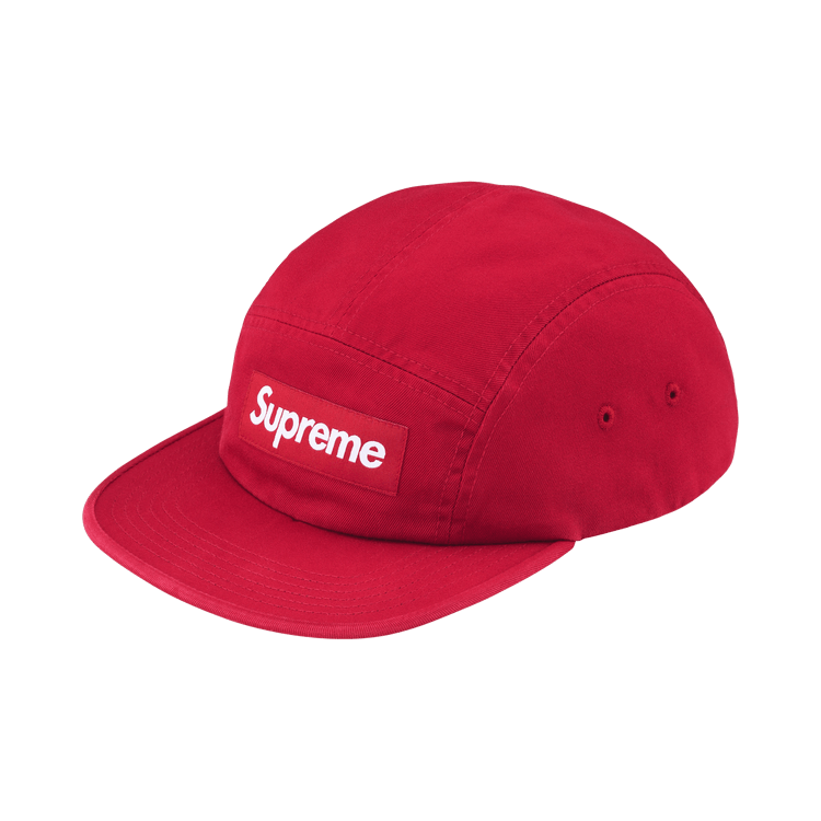 Supreme Washed Chino Twill Camp Cap 'Red'