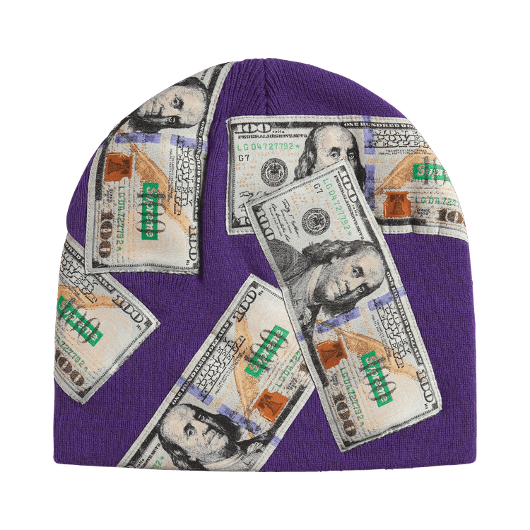 Supreme Money Beanie 'Purple'