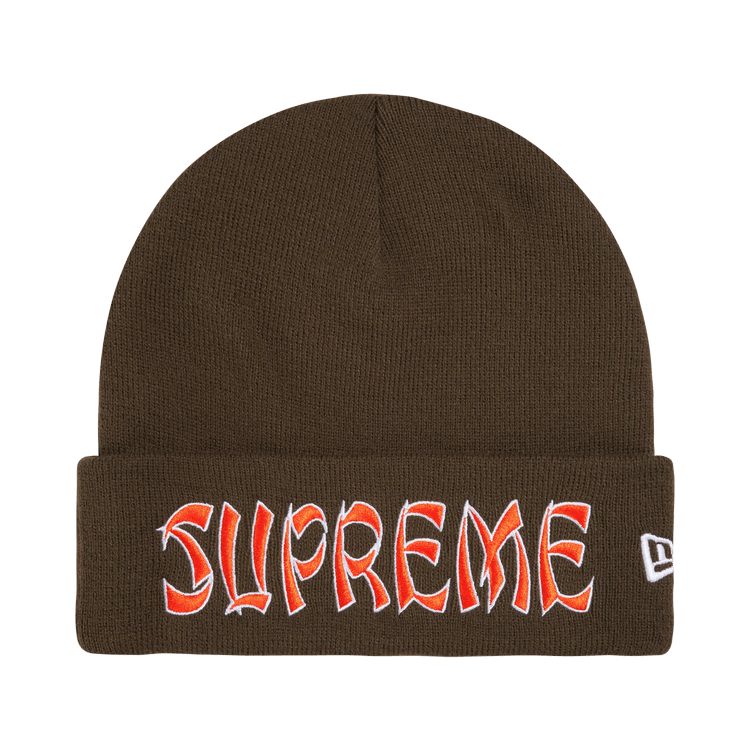 Supreme New Era Action Beanie 'Brown'