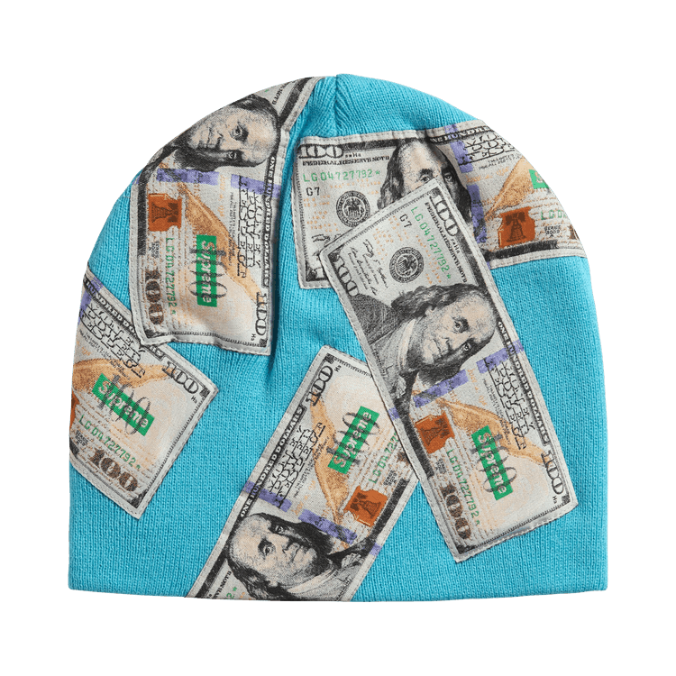Supreme Money Beanie 'Light Blue'