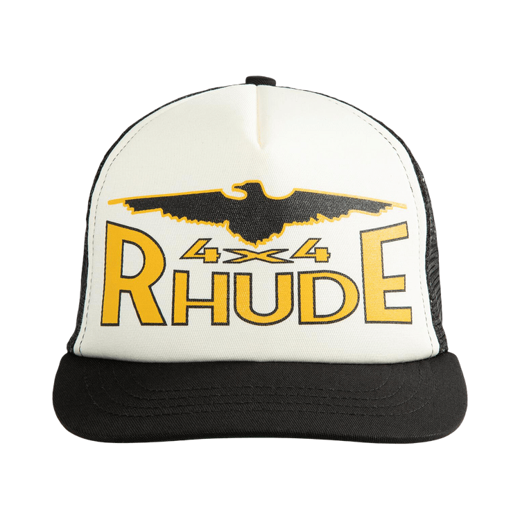 Rhude 4x4 Spirit Trucker Hat 'Black/White/Yellow'