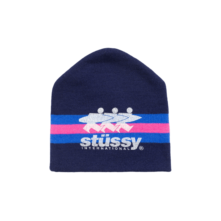 Stussy Stripe Ski Beanie 'Navy'