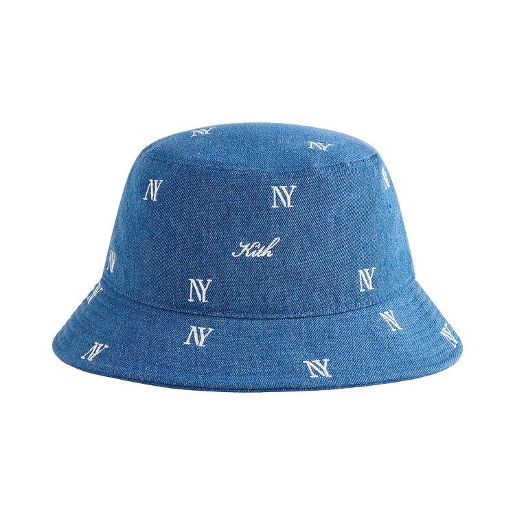 Kith Ny All-Over Embroidery Dawson Bucket Hat 'Medium Indigo'