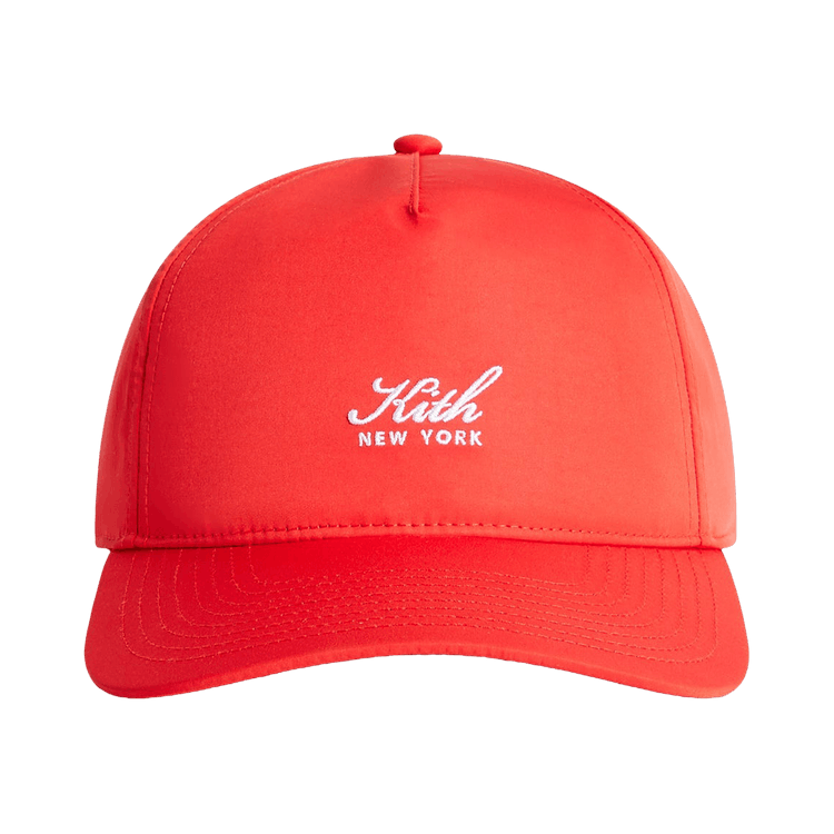 Kith Script Wrinkle Nylon Bay Low Pinch Crown Snapback 'Cinnabar'