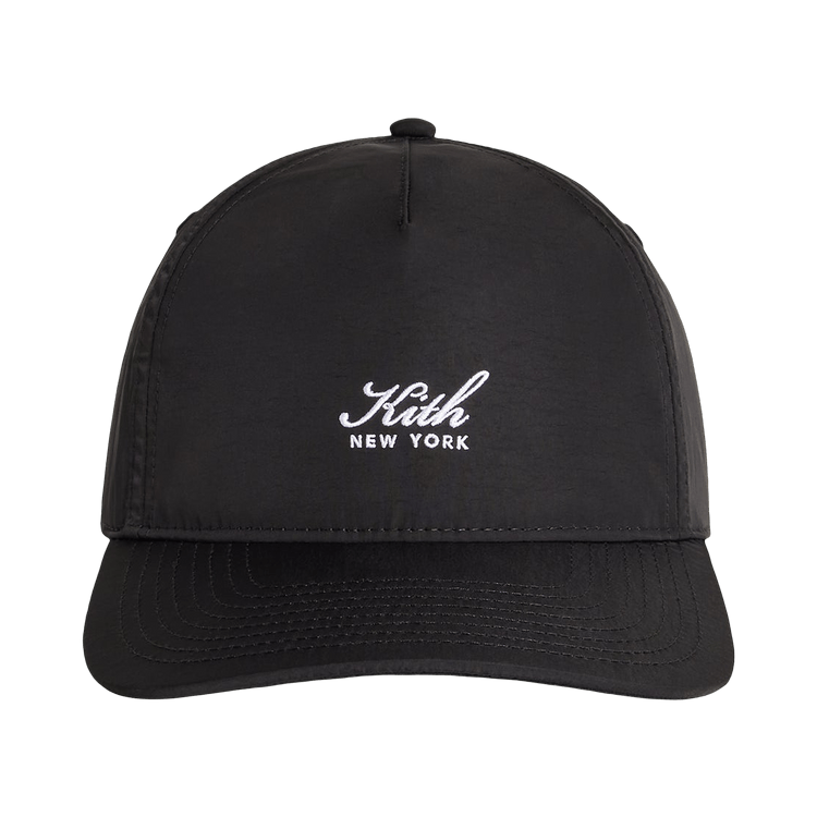 Kith Script Wrinkle Nylon Bay Low Pinch Crown Snapback 'Black'
