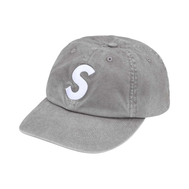 Supreme Washed Canvas S Logo 6-Panel 'Grey'