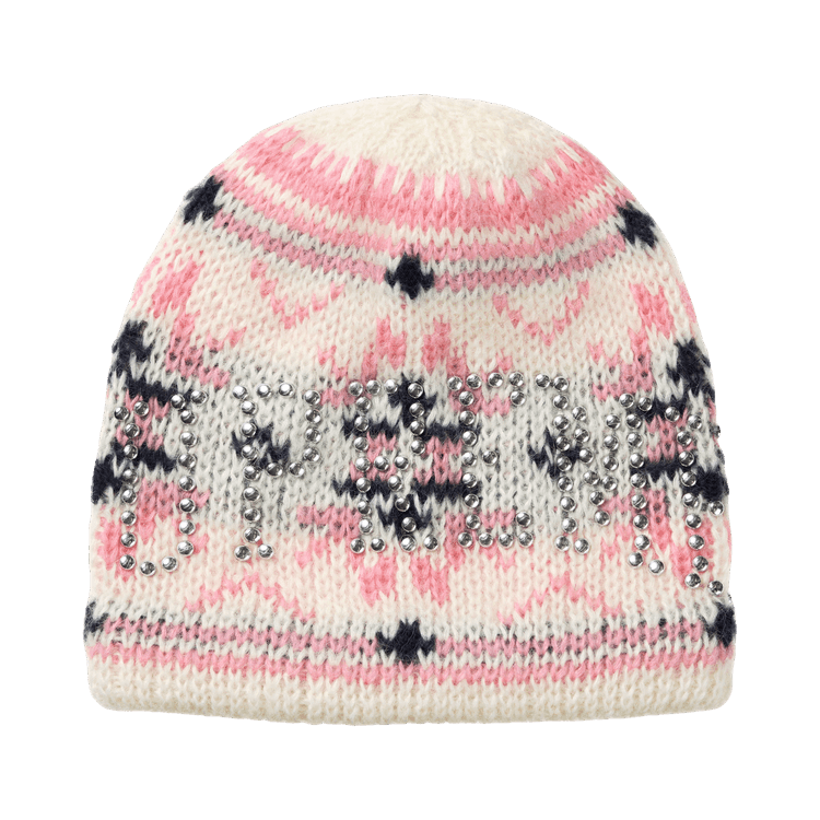 Supreme Studded Fair Isle Beanie 'Cream'