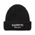 Supreme Classic Logo Chunky Ribbed Beanie 'Black'