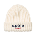 Supreme Classic Logo Chunky Ribbed Beanie 'White'