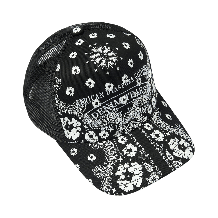 Denim Tears Cotton Wreath Paisley Adg Stamp Cap 'Black'