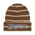 Supreme Metallic Stripe Beanie 'Brown'