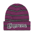Supreme Metallic Stripe Beanie 'Purple'