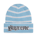 Supreme Metallic Stripe Beanie 'Light Blue'