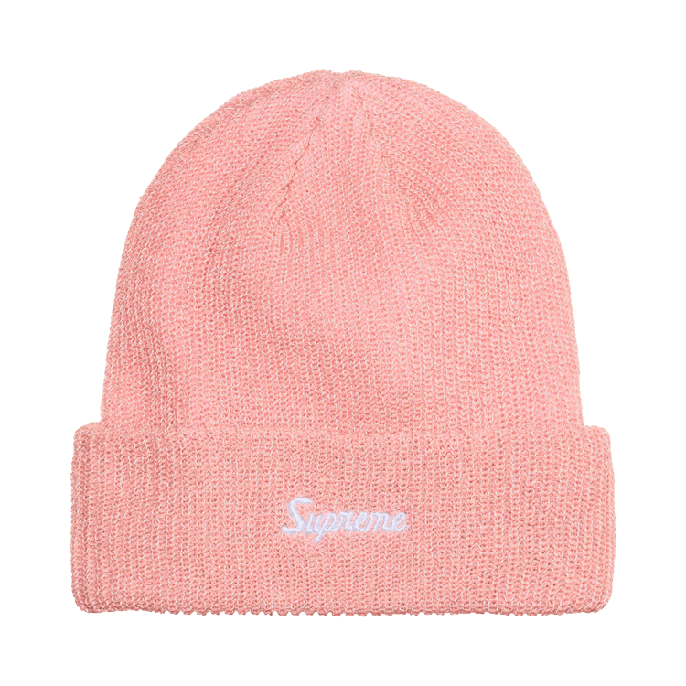 Supreme Loose Gauge Beanie 'Pink Reflective'