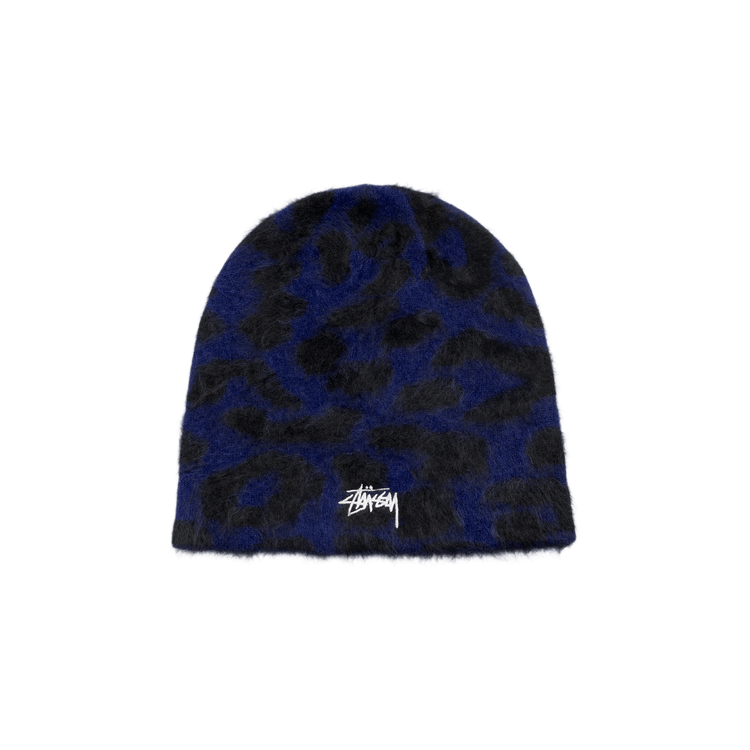 Stussy Cashmere Leopard Skullcap 'Royal'