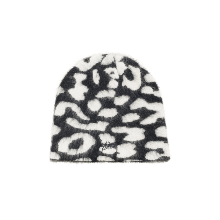 Stussy Cashmere Leopard Skullcap 'Black'