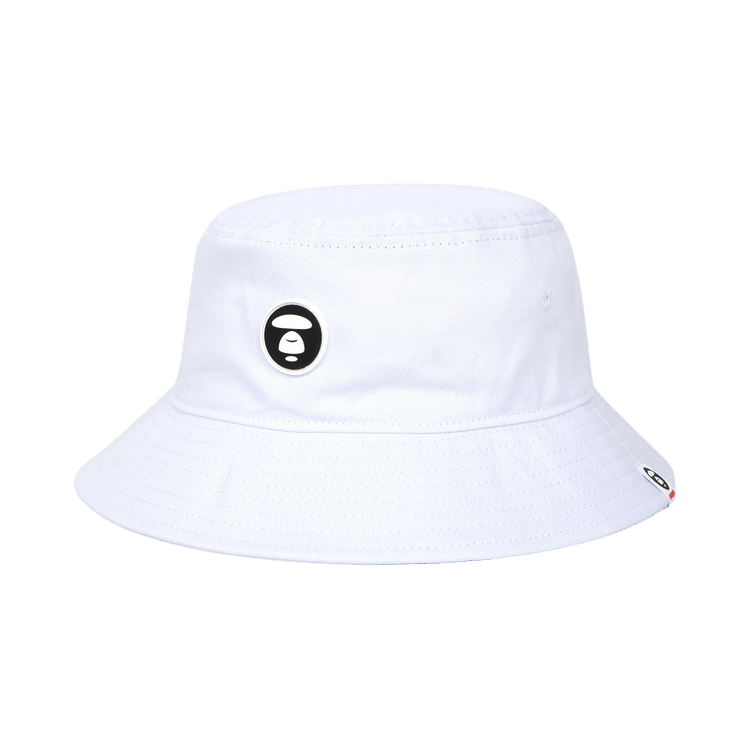 AAPE Moonface Patch Bucket Hat 'White'