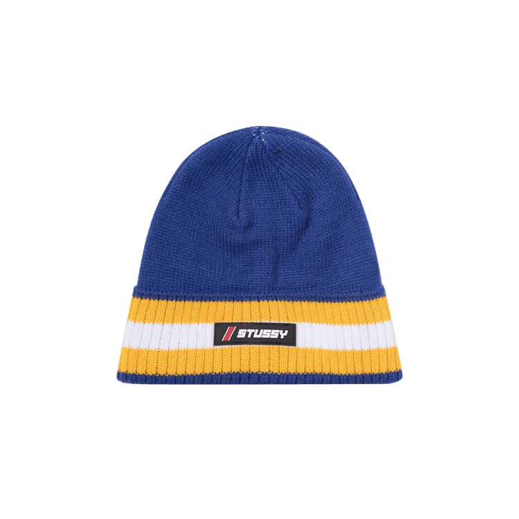 Stussy Striped Cuff Beanie 'Blue'