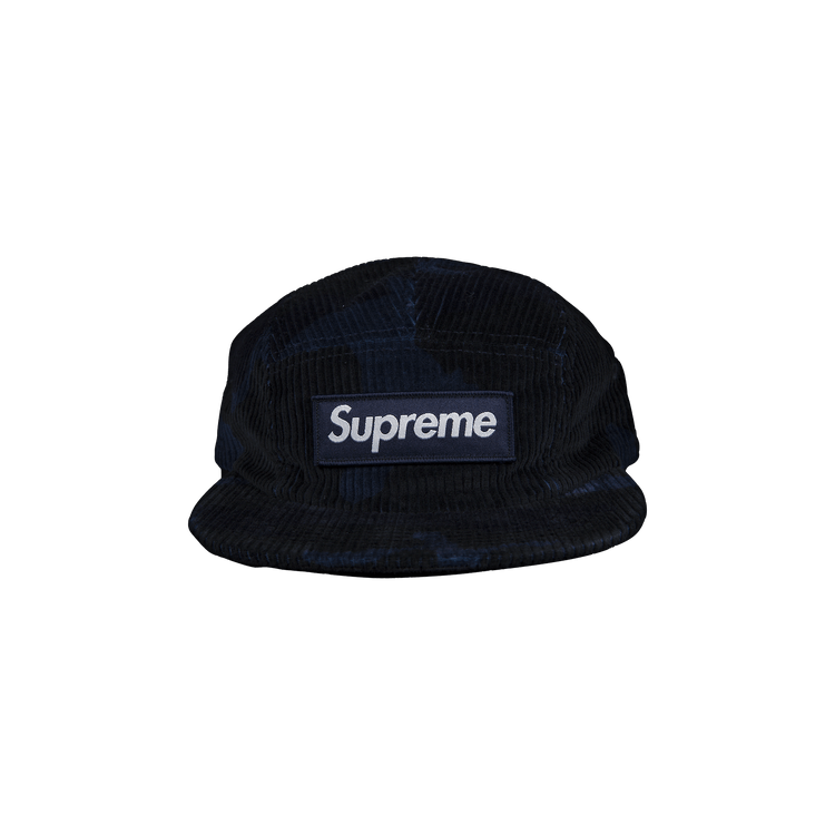 Supreme Camo Corduroy Camp Cap 'Navy'