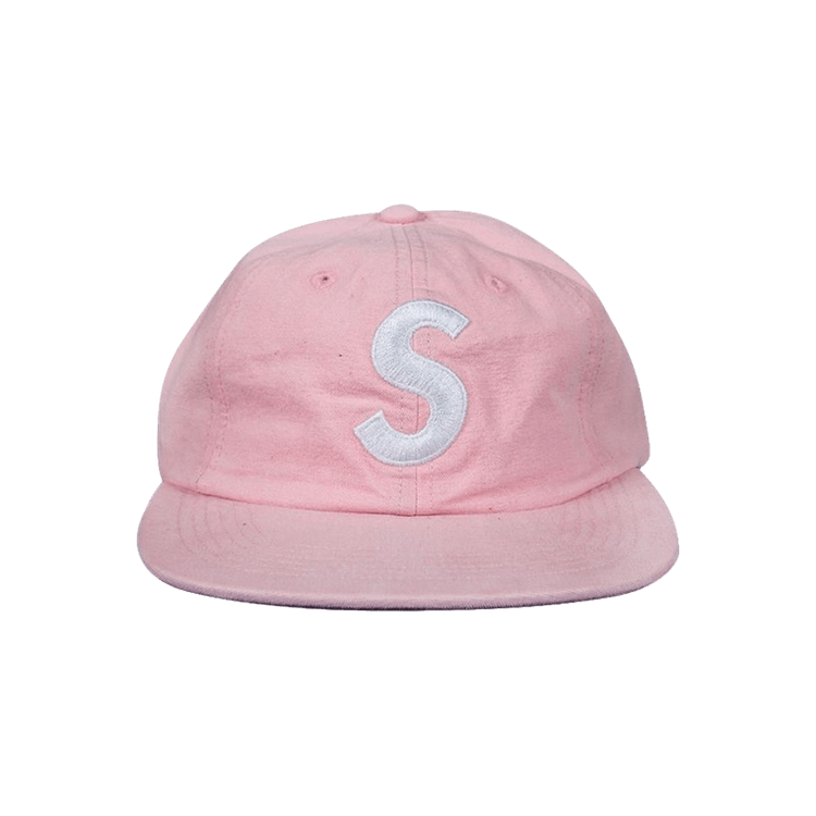 Supreme Washed Chambray S Logo 6 Panel Cap 'Pink'