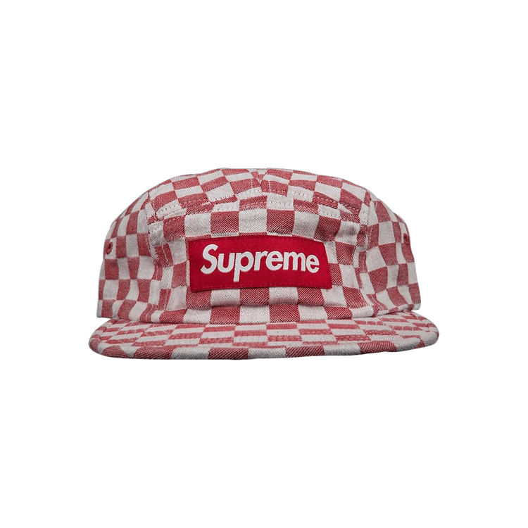 Supreme Checkerboard Camp Cap 'Red'