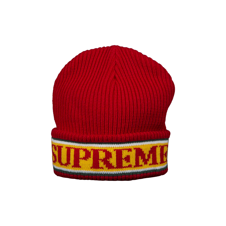 Supreme Cuff Logo Beanie 'Red'