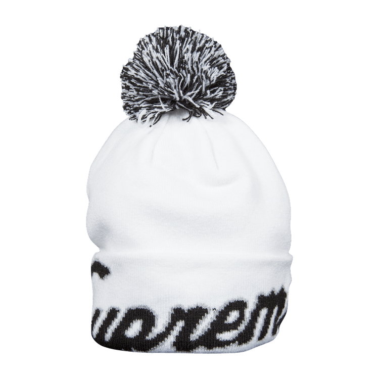 Supreme x New Era Script Cuff Beanie 'White'