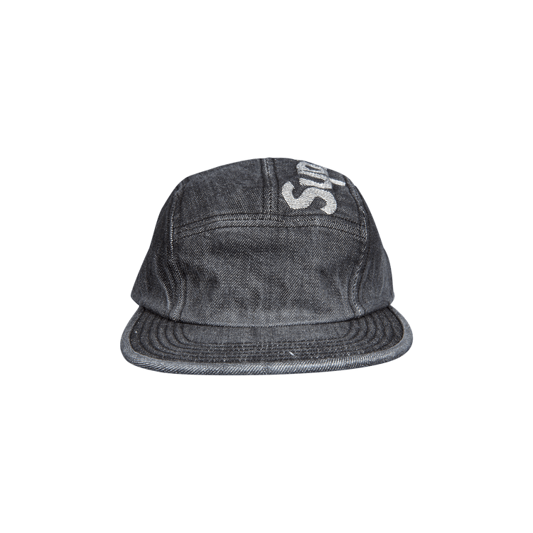 Supreme Top Logo Denim Camp Cap 'Black'