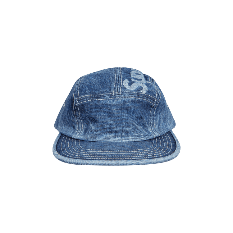 Supreme Top Logo Denim Camp Cap 'Blue'