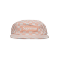Supreme Checkerboard Camp Cap 'Peach'