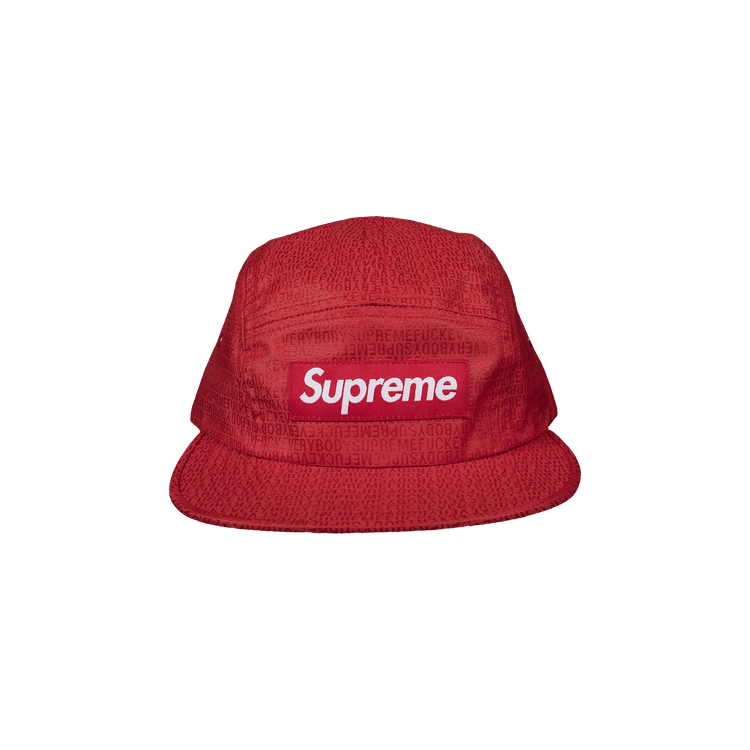 Supreme Fuck Everybody Jacquard Camp Cap 'Red'