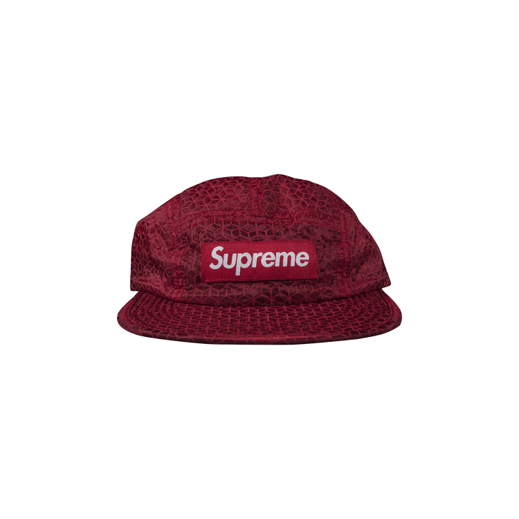 Supreme Geometric Ripstop Camp Cap 'Red'