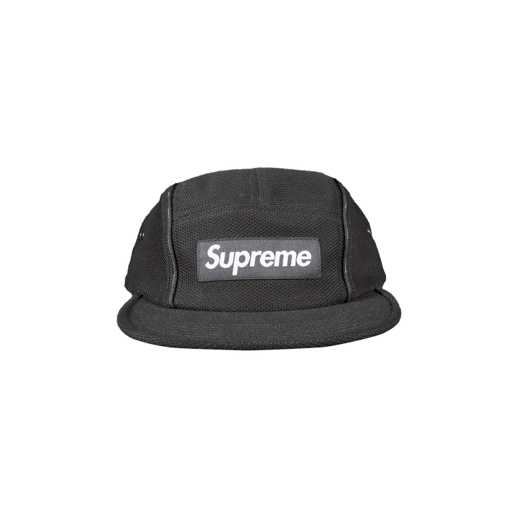 Supreme Pique Piping Camp Cap 'Black'