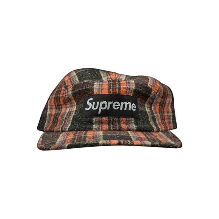 Supreme Wool Plaid Camp Cap 'Black'