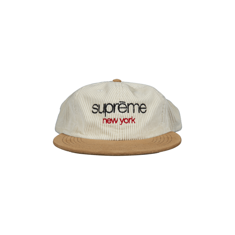 Supreme Classic Logo Corduroy 6 Panel 'White'
