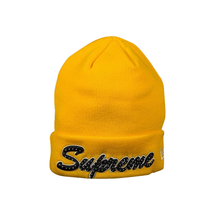 Supreme x New Era Script Beanie 'Yellow'