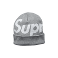Supreme Big Logo Beanie 'Grey'
