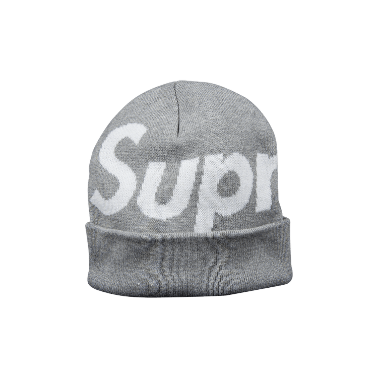 Supreme Big Logo Beanie 'Grey'