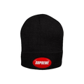 Supreme Rubber Patch Beanie 'Black'