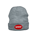 Supreme Rubber Patch Beanie 'Grey'