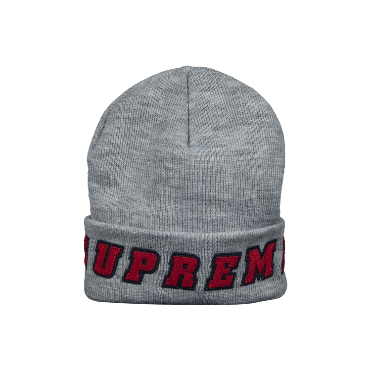 Supreme Felt Logo Beanie 'Grey'