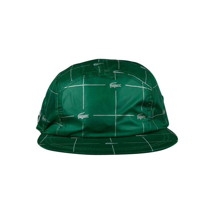 Supreme x Lacoste Reflective Grid Nylon Camp Cap 'Green'
