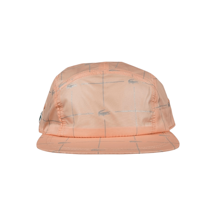 Supreme x Lacoste Reflective Grid Nylon Camp Cap 'Peach'