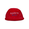 Supreme Waffle Cord Classic Logo 6-Panel 'Red'