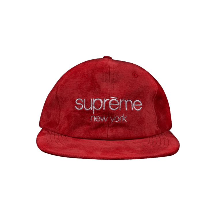 Supreme Suede Classic Logo 6 Panel 'Red'