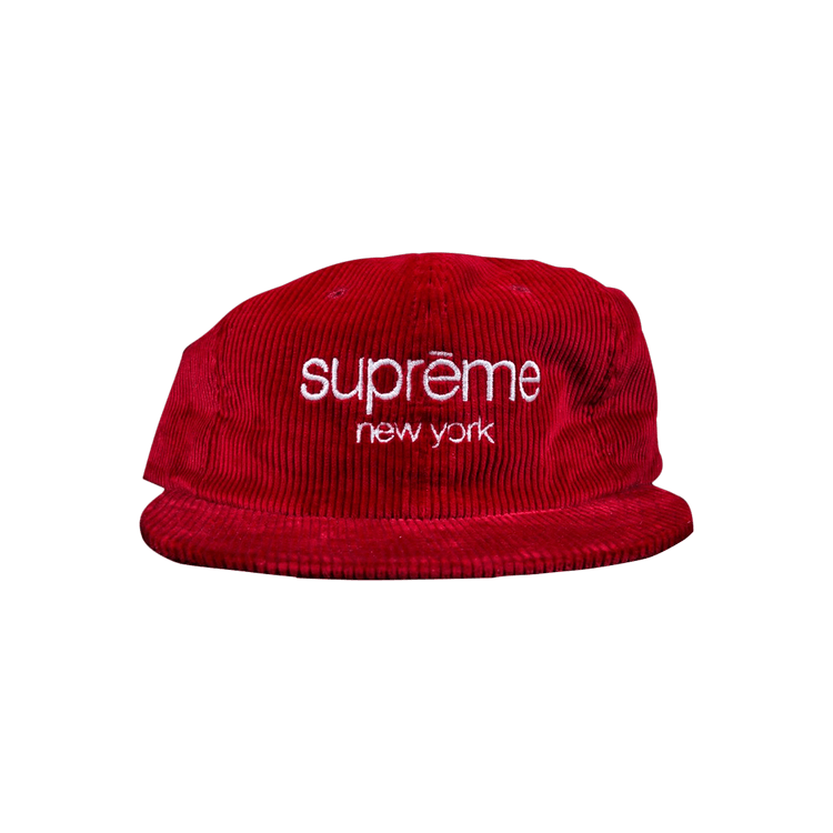 Supreme Corduroy Classic Logo 6-Panel Cap 'Burgundy'