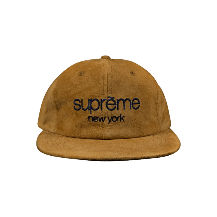 Supreme Suede Classic Logo 6 Panel Cap 'Tan'