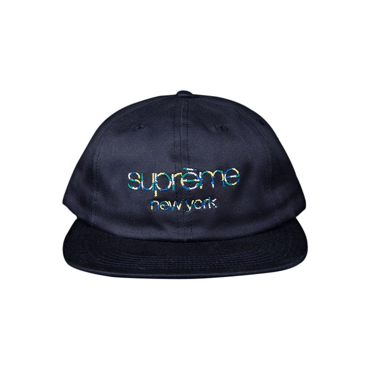 Supreme Multicolor Twill Classic Logo 6 Panel 'Navy'