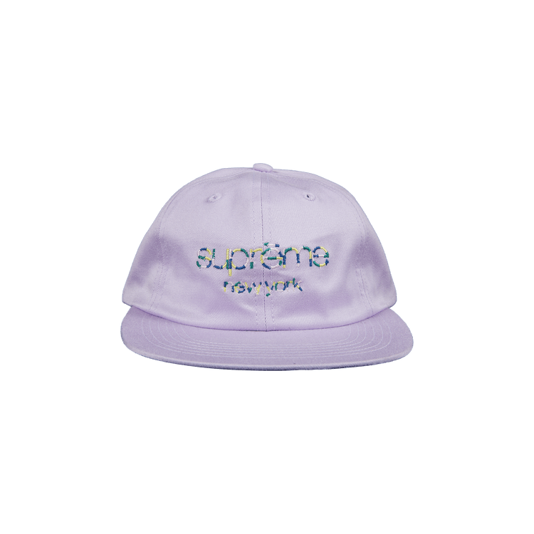 Supreme Multicolor Twill Classic Logo 6-Panel Cap 'Lavender'