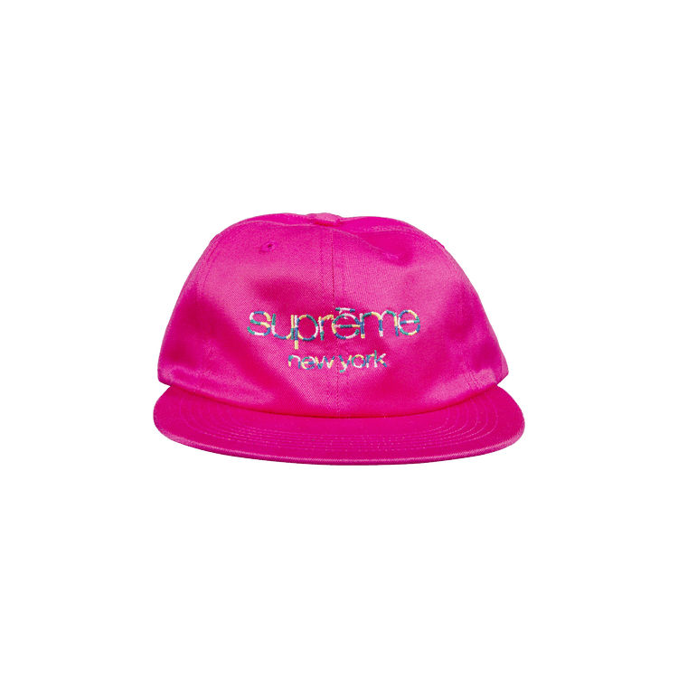 Supreme Multicolor Twill Classic Logo 6-Panel Cap 'Pink'